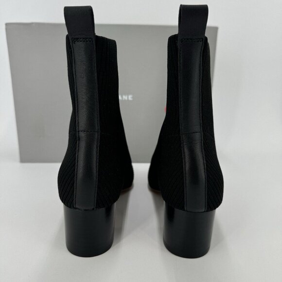 Everlane The Glove Boot in Black size 7.5 Women's Stretch Rib Knit Ankle Bootie - Picture 5 of 9
